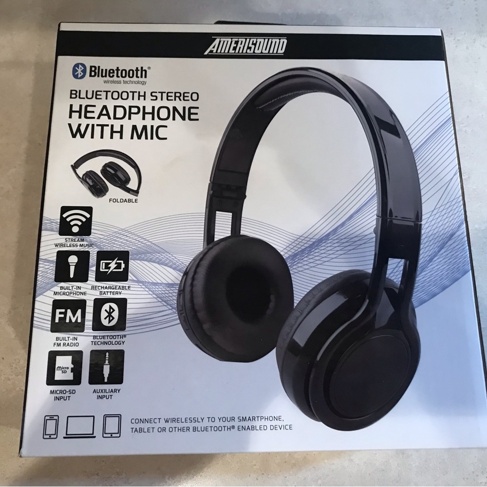 Amerisound Bluetooth Stereo Headphone With Mic